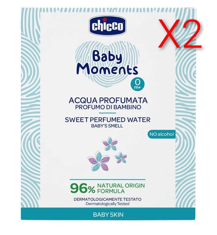 Añadir 2 unidades. Chicco Baby Skin – Agua perfumada, 100 ml, 0 M +