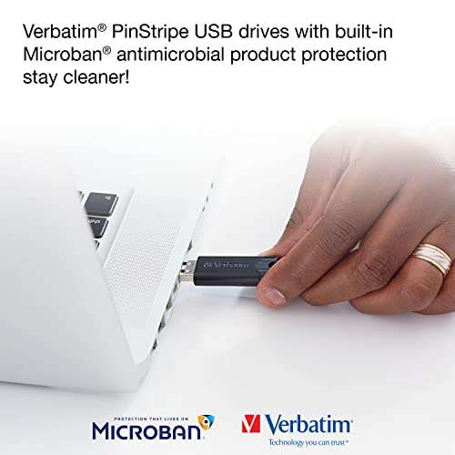 Verbatim PinStripe 32GB USB 3.0 (3.1 Gen 1) Conector USB Tipo A Negro - Memoria USB
