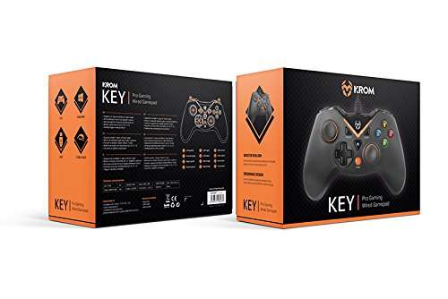 KROM Gamepad KEY -NXKROMKEY- Gamepad con cable, X-input y Direct - input, joystick y gatillosrbo