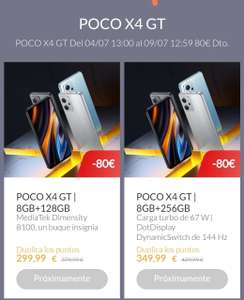 Nuevos POCO X4 GT | 8GB+128GB Y POCO X4 GT | 8GB+256GB