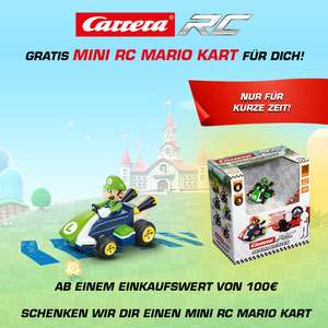 Coche Mini-RC Luigi de regalo por compra superior a 100 € en juguetes Carrera