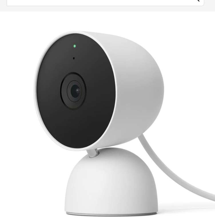 Cámara de vigilancia Wi-fi interior Google Nest Cam con cable Full HD