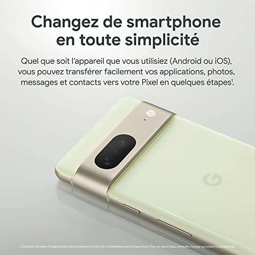 Google Pixel 7: smartphone 5G Android liberado con objetivo gran angular y batería de 24 horas de duración, 128GB,