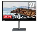 Lenovo L27q-38 - Monitor 27'' 2K QHD con EyeSafe (VA, 75Hz, 4ms, HDMI+DP, Cable HDMI, FreeSync, Base Metálica con Altavoces y Soporte