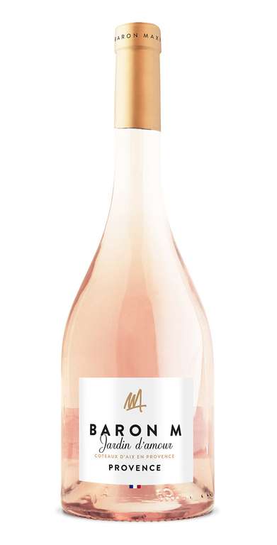 6 botellas de vino rosado Barón M Jardin d’Amour 2021, AOP Coteaux d’Aix-en-Provence