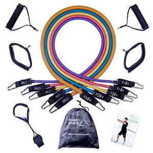 Kit de Cuerdas Elásticas de Fitness con 5 Bandas Resistencia 60KG