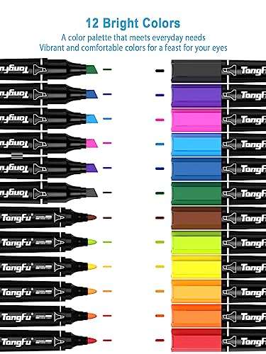 Tongfu Marcadores De Alcohol De 24 Colores, Rotuladores De P