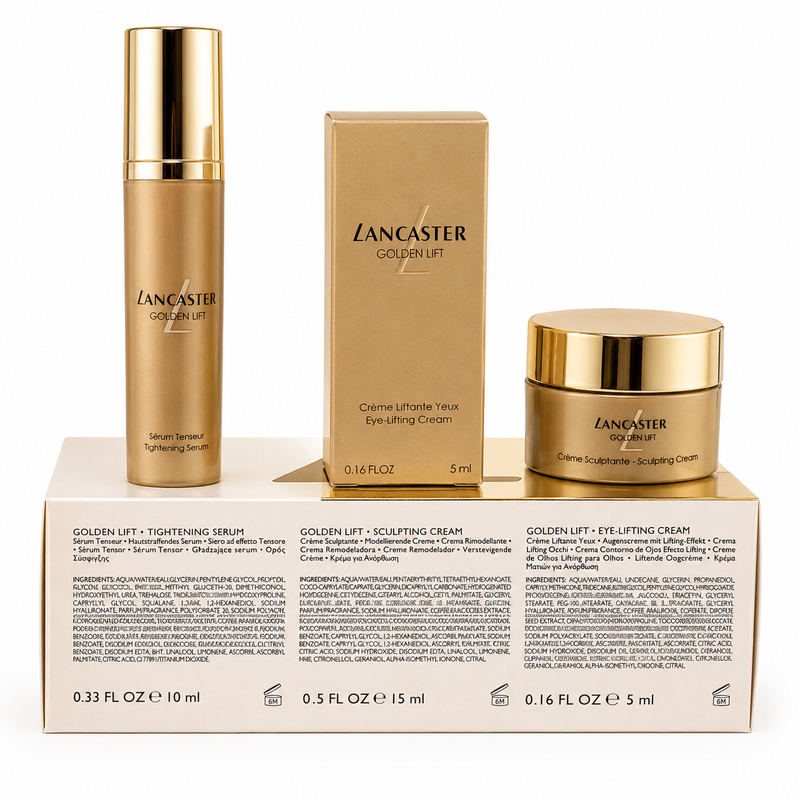 Lancaster Golden Lift Discovery Routine Set tratamiento facial 3 piezas 10 ml 15 ml 5 ml