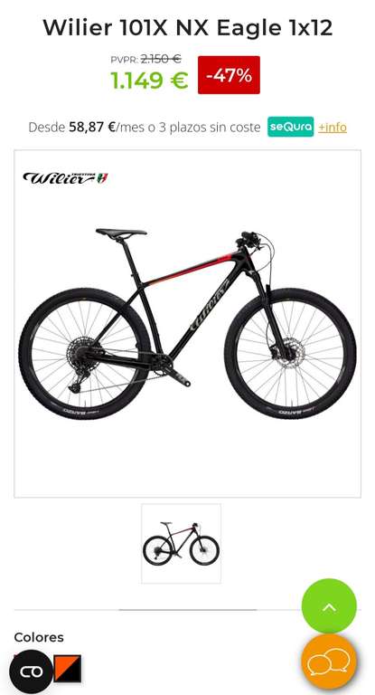 Bicicleta carbono Wilier 101X NX 12v