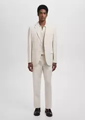 Americana traje slim fit lino lyocell. Todas las tallas de la 46 a la 56