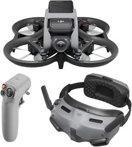 DJI Avata Explorer Pack Dron Mando a distancia, cámara FPV, VANT 4K estabilizado, Campo de visión 155°, Nuevo RC Motion 2 y Goggles Integra