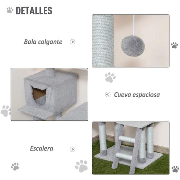 Arbol Rascador Para Gatos Cama Superior Escalera Y Cueva Envio Desde Espana Chollometro