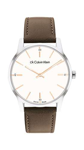 Calvin Klein Reloj Analógico para Hombre de Cuarzo con Correa en Acero Inoxidable