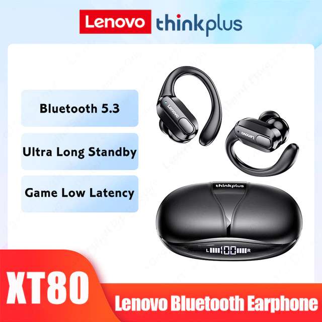 Auriculares inalámbricos Lenovo XT80, Bluetooth 5.3, con micrófono
