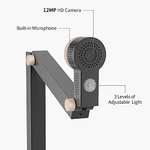 Visualizador y Cámara para Documentos USB Captura de Tamaño A3, 12 Megapíxeles, 330PPP/60FPS, Webcam 4K con Micrófono y Luces LED