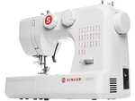 Máquina de coser - Singer SM024-RD, 24 Puntadas útiles, Luz LED, Enhebrador automático, Blanco/Rojo