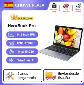 CHUWI-ordenador portátil HeroBook Pro FHD, 14,1 pulgadas, Intel Celeron N4020 Dual Core UHD Graphics 600 GPU 8GB RAM 256GB SSD Windows 11
