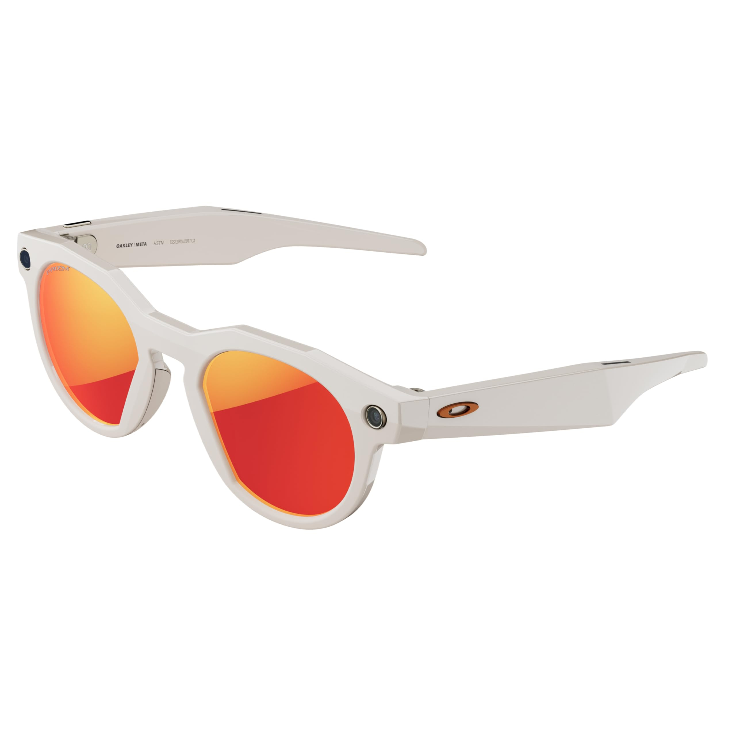 Oakley Meta HSTN Gafas inteligentes con IA (Gris) - Cámara 12 MP, vídeo 60 fps, control por voz, batería 8 h, lentes Prizm Ruby