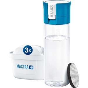 BRITA Pack Botella Filtrante de Agua Vital con 3 Filtros MAXTRA+ y 1 filtro MicroDisc
