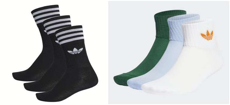 Pack de 3 pares calcetines Adidas (talla 43 a 46) [Recogida gratis en tienda]