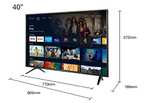 TCL 40S5209 - Smart TV de 40" FHD con Android TV, HDR, Micro Dimming, Dolby Audio, Google Assistant, Chromecast, Google Home, Slim Design