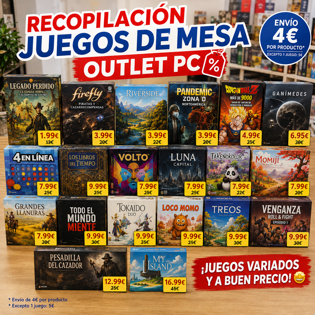 Recopilación Juegos de Mesa Outlet Pc [ Menos de 20€ ]