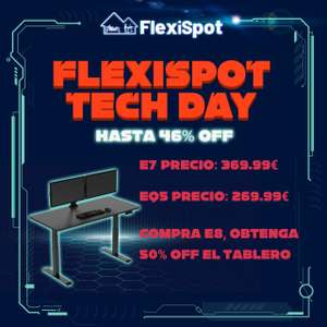 FlexiSpot Techday HASTA 46% DTO