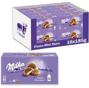 Pack de 16 × 185gr galletas con forma de estrella Milka Choco Mini Stars