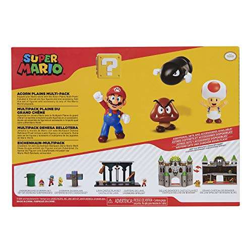 Super Mario - Diorama Multipack Dehesa Bellotera con 4 Figuras y 1 Accesorio.