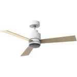 Mellerware - Ventilador de Techo con Luz Brizy Bright Core 45W Ultra Silencioso 6 Velocidades 3 Aspas Reversibles 132 cm Diámetro