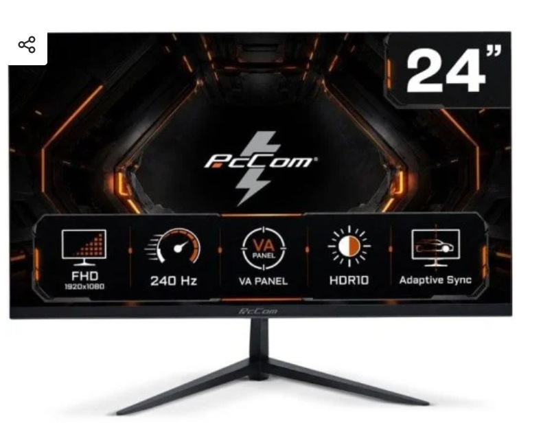 Monitor Gaming PcCom Elysium 24″ VA Full HD 240Hz 1ms Adaptive Sync HDR10