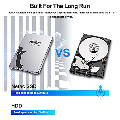mosaico innovación Condimento Netac SSD 512GB Disco Duro SATAIII 2.5'' Disco de Estado Sólido Interno SSD  para Portátil, Juego de Velocidad de Actualización, Gris Plata » Chollometro