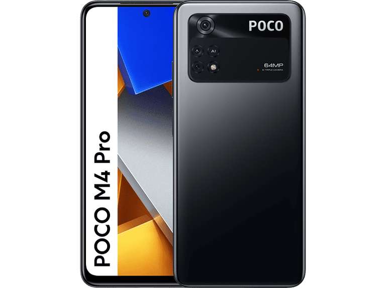 Móvil - POCO M4 Pro, Negro Asfalto, 256 GB, 8 GB RAM, 6.43" FHD+, MediaTek Helio G96, 5000 mAh, Android 11