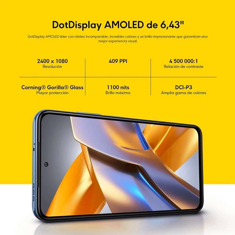 POCO M5s-pantalla táctil AMOLED de 6,43 "FHD, 64 GB (128GB a 188€) (Envío desde España) (varios colores)