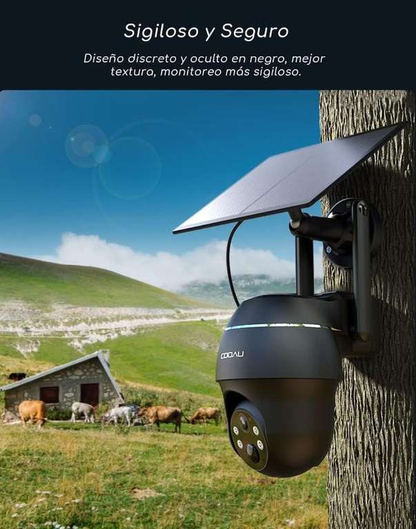 Cámara de vigilancia exterior 2K con carga solar y conexión por tarjeta sim  » Chollometro