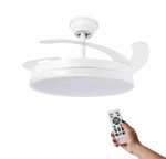 Ventilador de techo LED Olga (107 cm) con Aspas Retráctiles y Motor DC