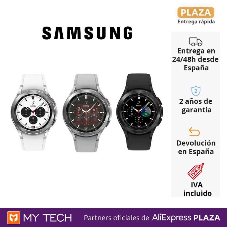 Samsung Galaxy Watch 4 Classic 46m se puede aplicar 10% Cashback el precio se reduce algo más, color silver LTE