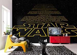Star Wars Intro de la Apertura Crawl Papel Pintado de, Amarillo y Negro