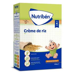 Papilla de arroz Nutribén para bebés a partir de 4 meses | Papilla de cereales sin gluten y sin lactosa (Cad: 31/08/2027