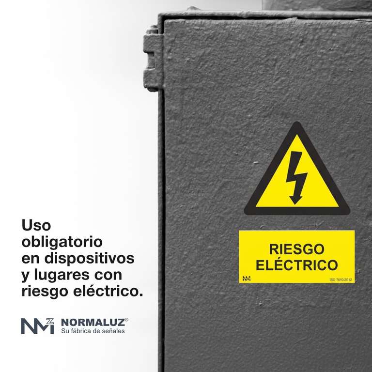 Normaluz RD39607 Señal Adhesiva 10 Unidades Riesgo Eléctrico Rayo