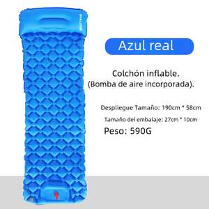 Colchón inflable para dormir al aire libre (con bomba de aire incorporada)