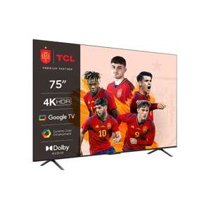 TV LED 75" - TCL 75P635, 4K HDR TV, Google TV, Control por voz, Smart TV, Dolby Audio, HDR10