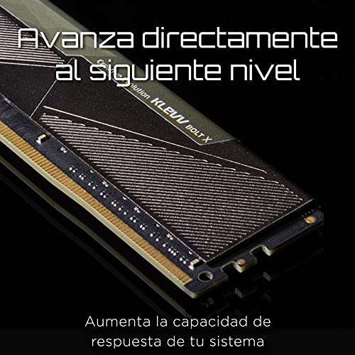 KLEVV Bolt X Kit de 16 GB (8 GB x2) 3600MHz Memoria para Gamers DDR4-RAM XMP 2.0 no RGB Overclocking de Alto Rendimiento