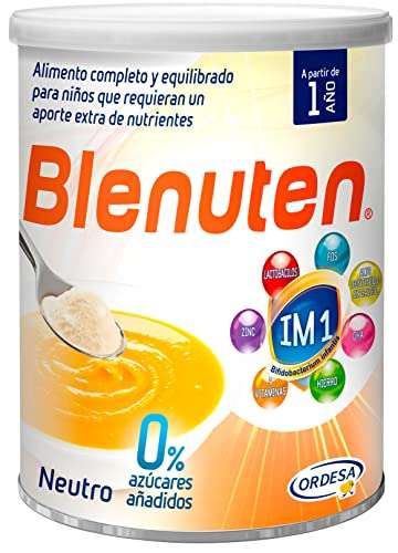 Blenuten Neutro 0% Azúcar | Suplemento Alimenticio Para Niños con Vitaminas y Minerales 400 gr