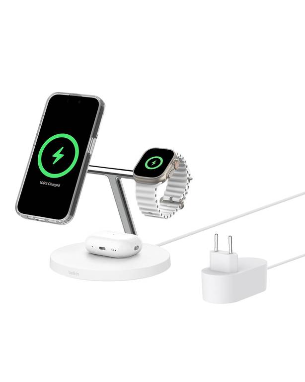 Belkin BoostCharge Cargador Qi2 3 en 1