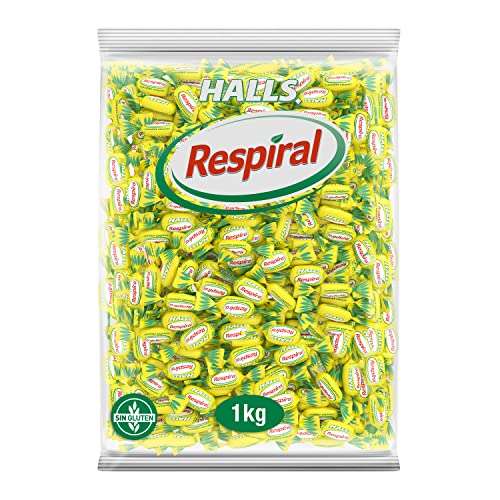 Halls Respiral - Caramelos Duros Sabor Limón y Mentol, Caramelos, Sabor Limon, 1000 Gramos