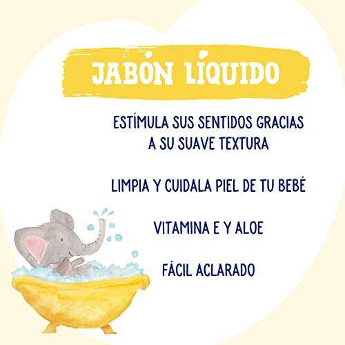 Nenuco Jabon Líquido Ultra Suave de bebé con extracto de aloe - paquete de 6 unidades x 750 ml