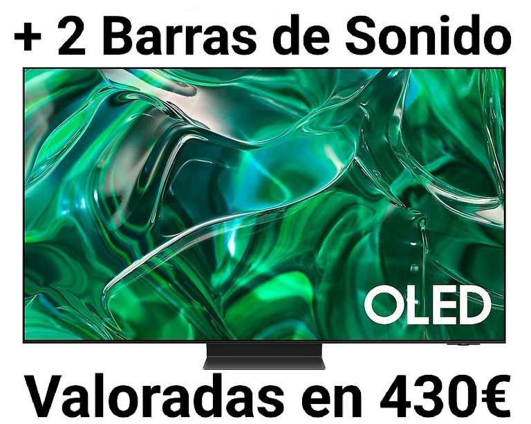 Tv 55" Oled Samsung S95C + Barra de Sonido HW-Q600C/ZF Valorada en 329€ + la HW-C400 Valorada en 109€ / En 65" por 1.018€