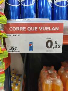 Pepsi lata 33cl a 0'42€