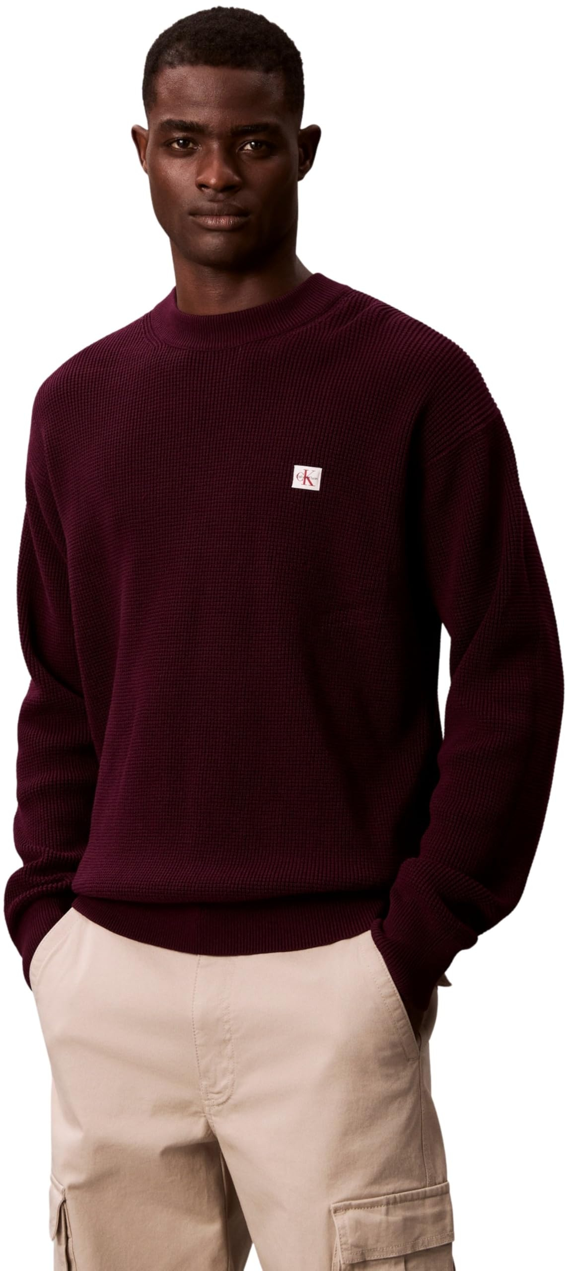 Calvin Klein Suéter Ez Waffle Hombre 9 Lv04rd313gTallas: XS, S, M, L, XL, XXL Grande